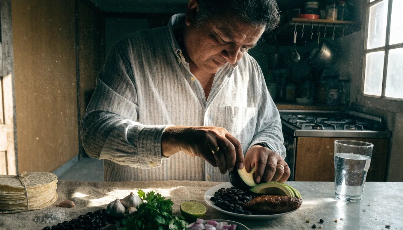 Ingredientes frescos preparados sobre la mesa para una comida diaria